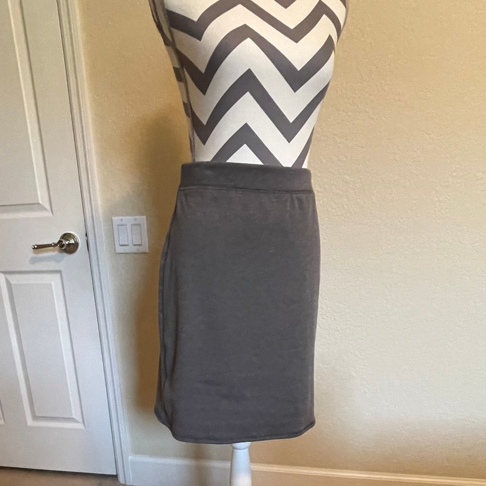 GEORGE womens charcoal grey pull on stretch knit skirt size S 4-6